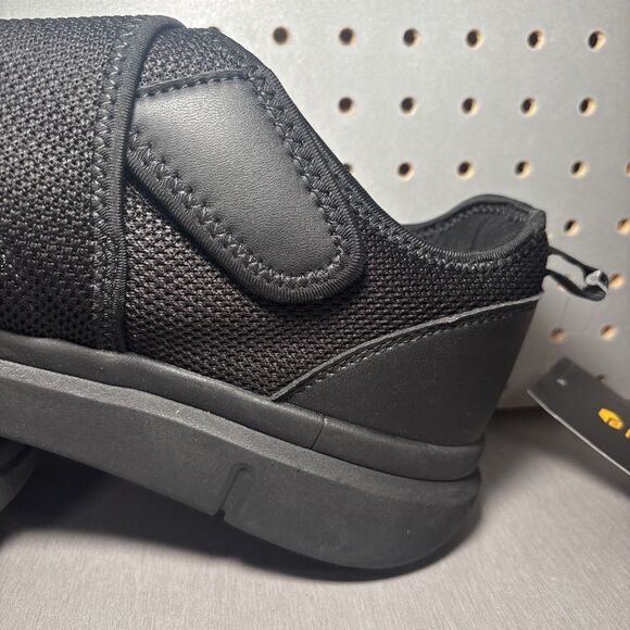 FitVille Diabetic Shoes Mens Sz 10.5 Wide Black Adjustable Diabetes Walking main image 12